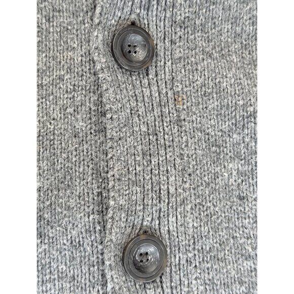 Banana Republic Shawl Cardigan Sweater‎ Mens M Gray Wool Blend Academia Grandpa - Picture 4 of 13